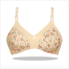 Skin Breatheable Cotton Bra with Full Cup Embroidery