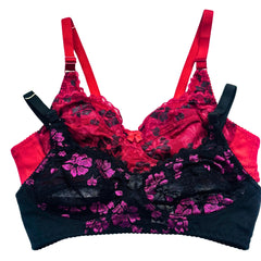 Pink lady Floral Net bra