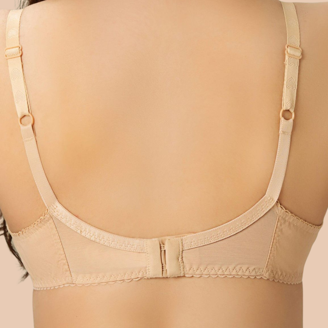 Cotton Heart Embroided Bra