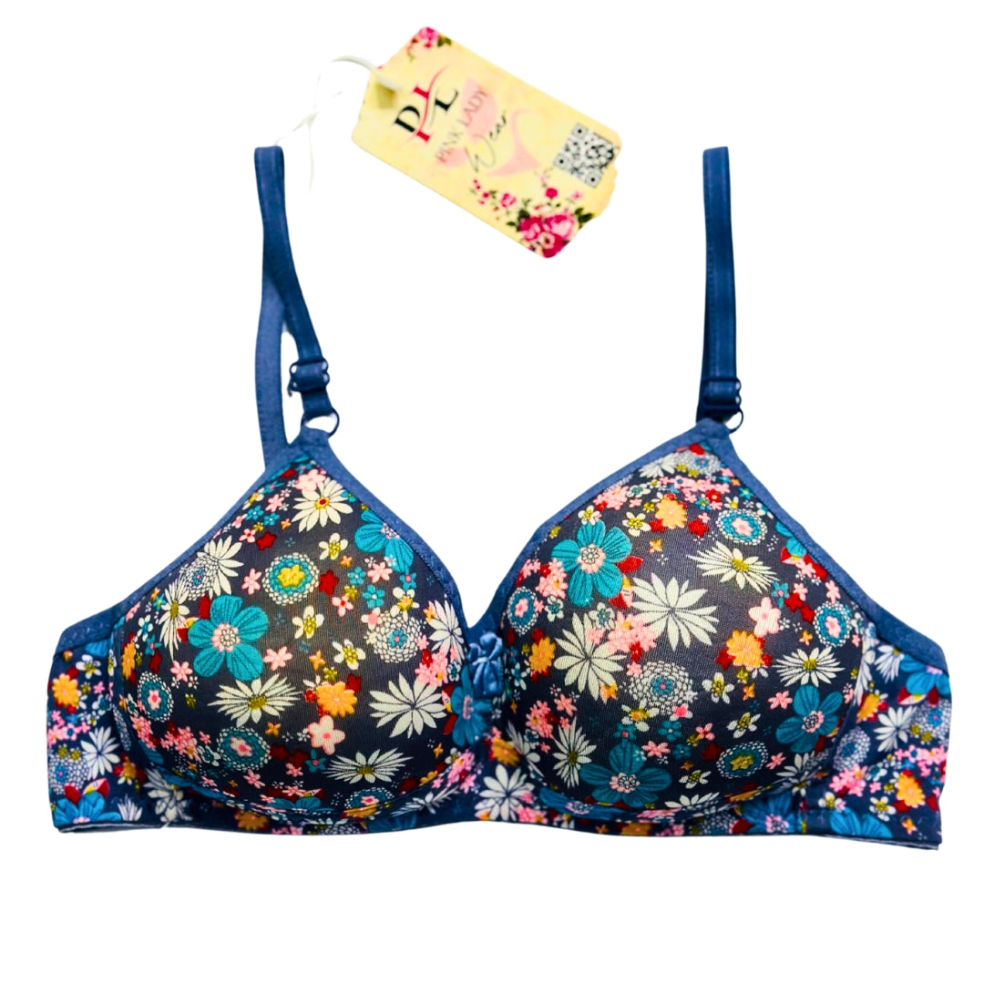 PINK LADY LIGHTLY PADDED FLORAL PRINTED BRA