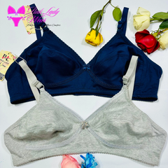 Luxury Everyday Knitted Cotton Soft Stretchable with Lace Bra