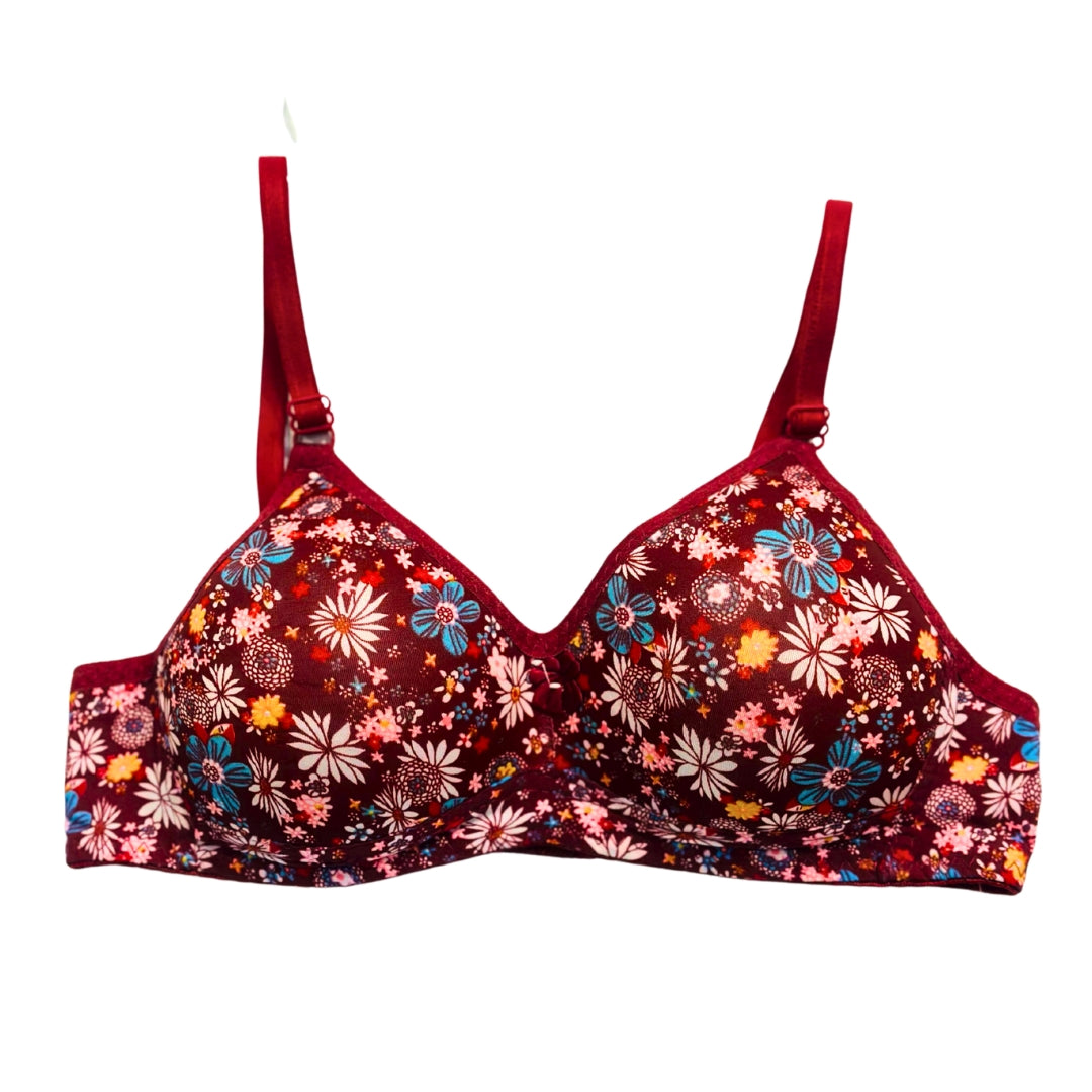 PINK LADY LIGHTLY PADDED FLORAL PRINTED BRA