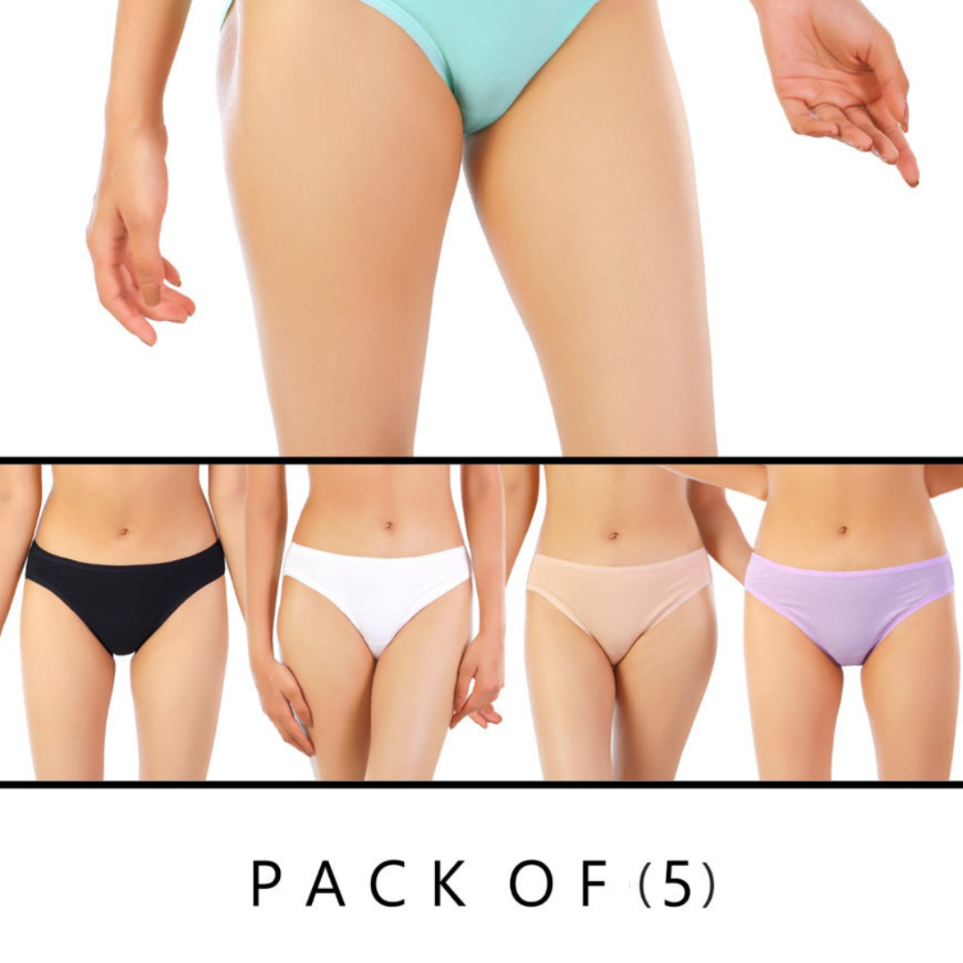 Super Soft High Waisted Cotton Panty(pack of 5)