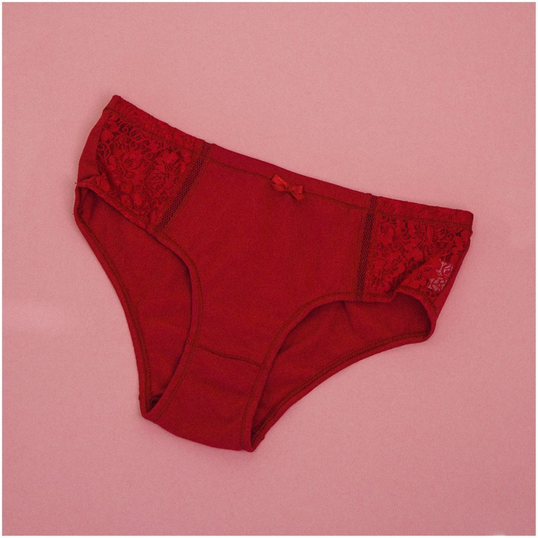 Red Lacy Net Panty