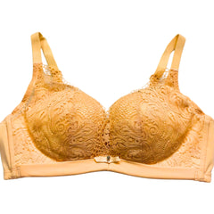 PEACH LACED LIGHTLY PADDED T-SHIRT BRA