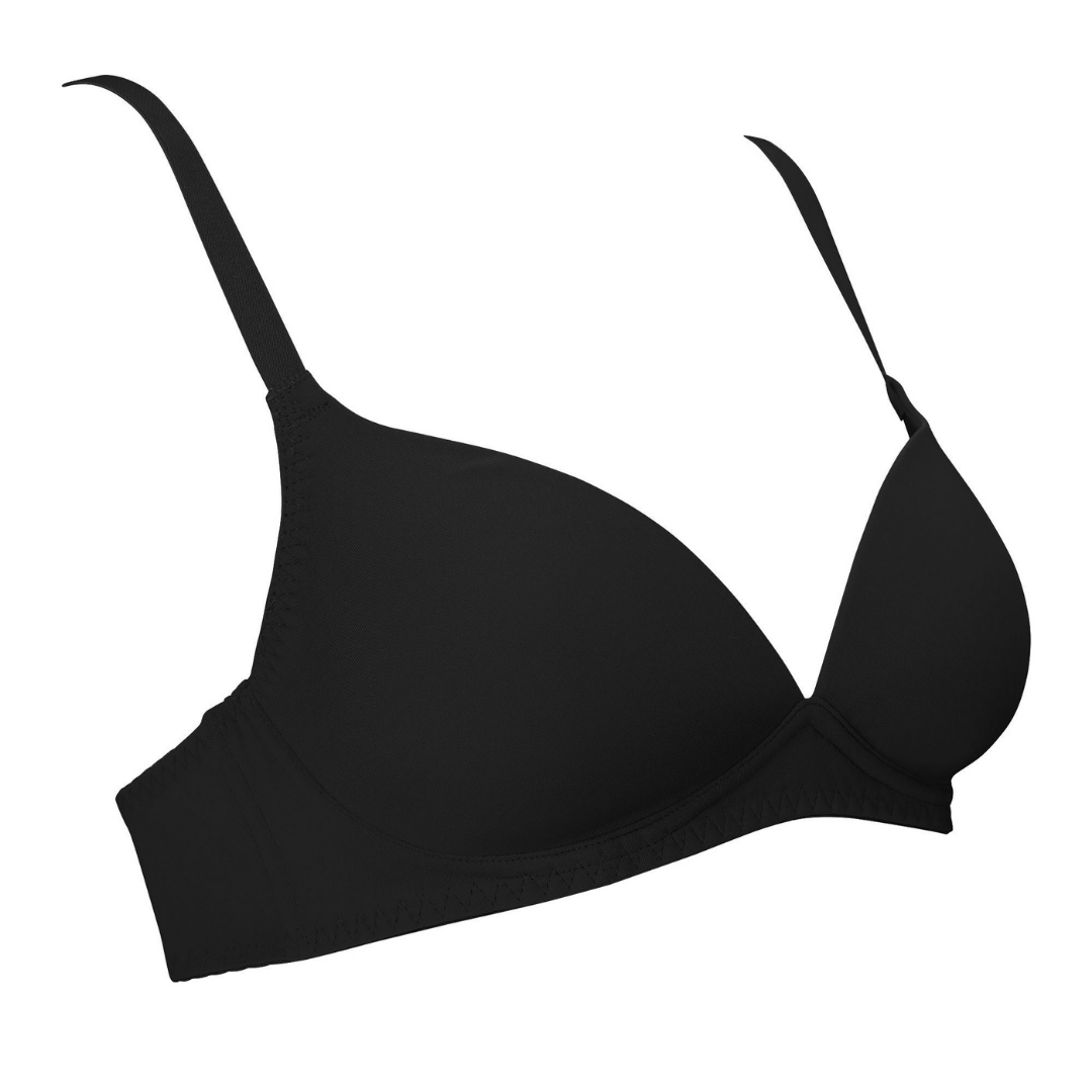 Magenta-Padded Wired Long Strap Bra