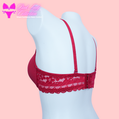 Rose Padded Wired or Wirefree Lace Bra