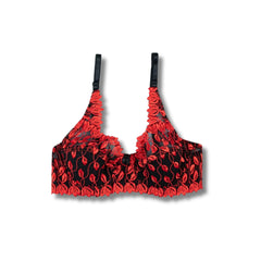 Floral Mesh Low Cut Wired / Non-Wired Full Cup Firm Hold Bra