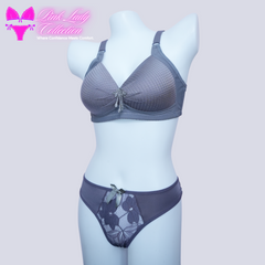 Dotted Comfort Padded Bra N Panty Set