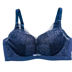 NAVY LACED LIGHTLY PADDED T-SHIRT BRA
