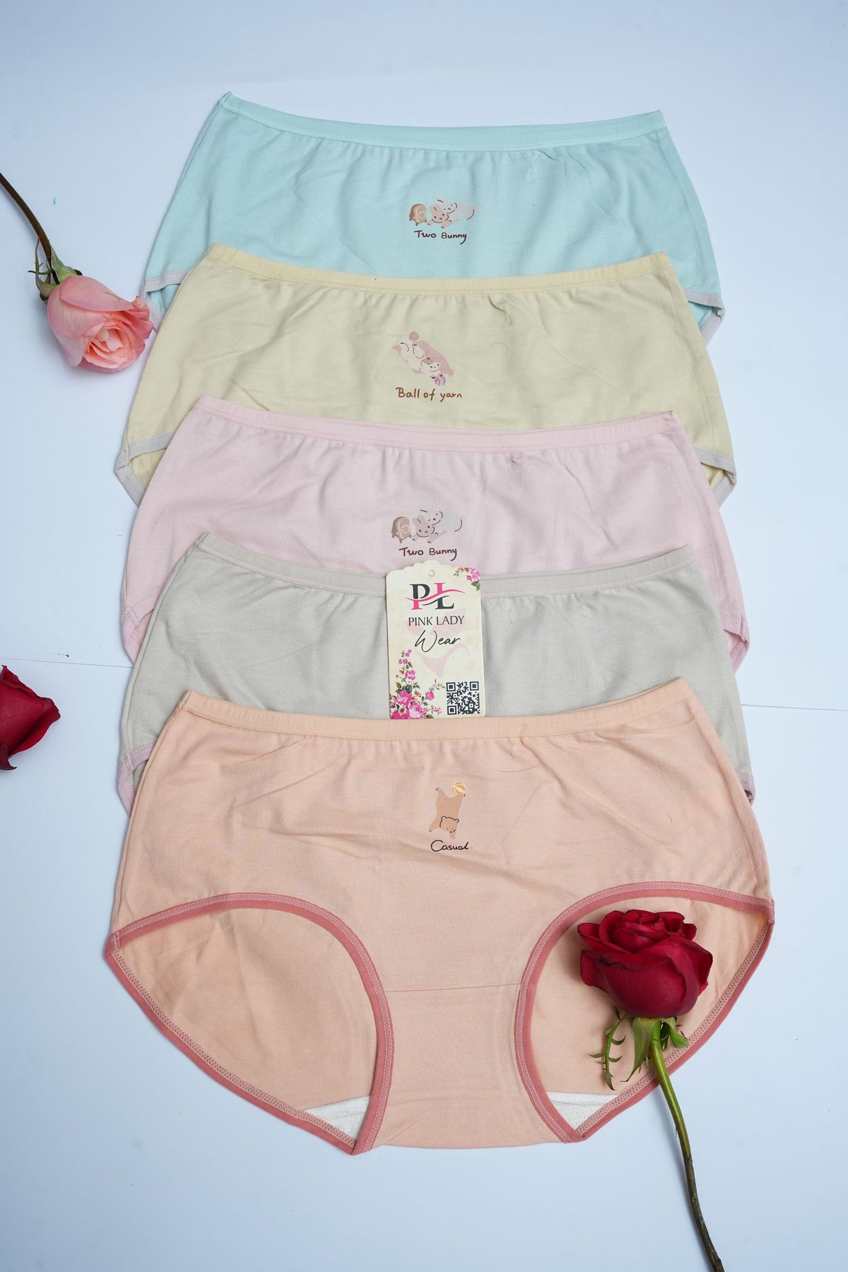 Hipster Bikini Soft Stretchable Bunny`s Briefs (Pack of 5)