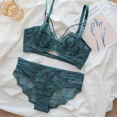 Green Paradise Laced Bra and Panty Set